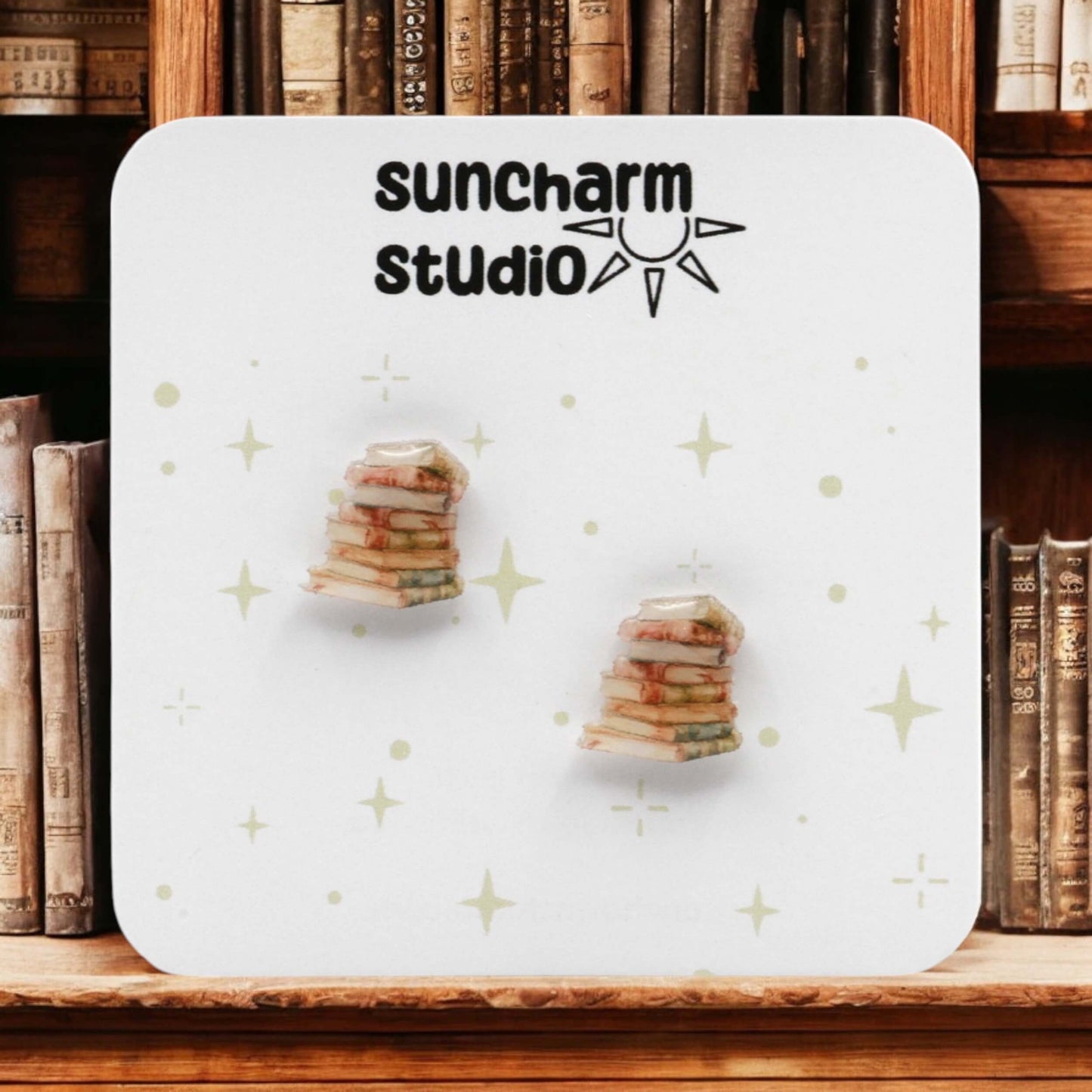 Book Stack Earrings