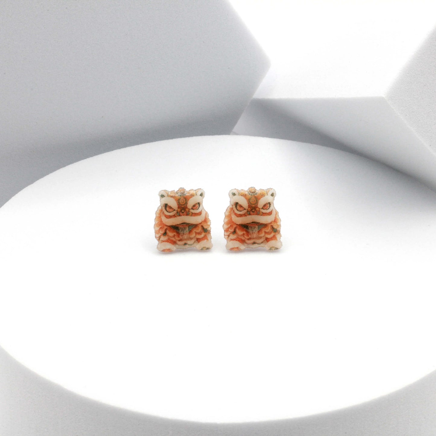 Chinese Lion Dance Earrings