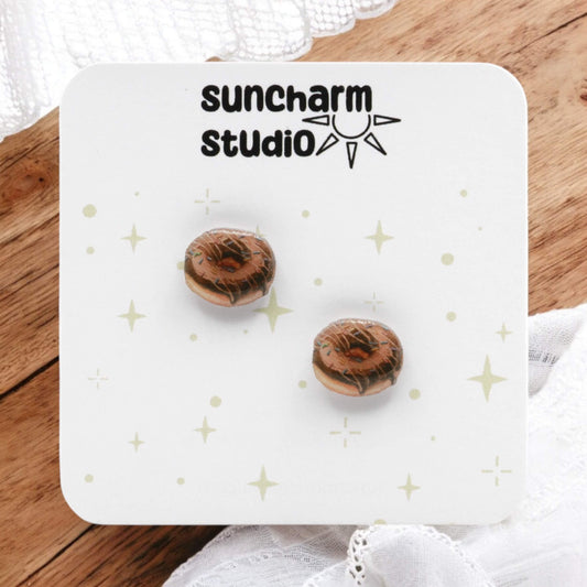 Chocolate Donut Earrings