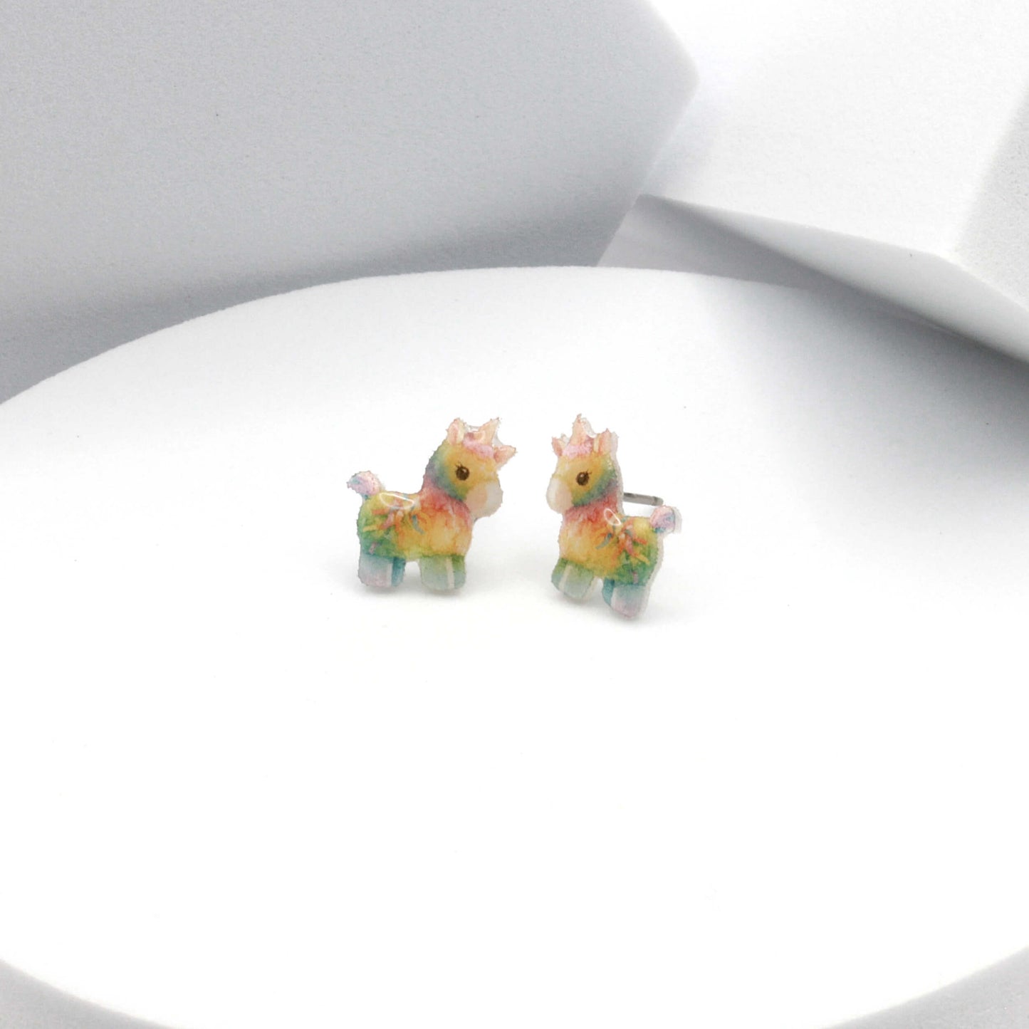 Rainbow Donkey Pinata Earrings